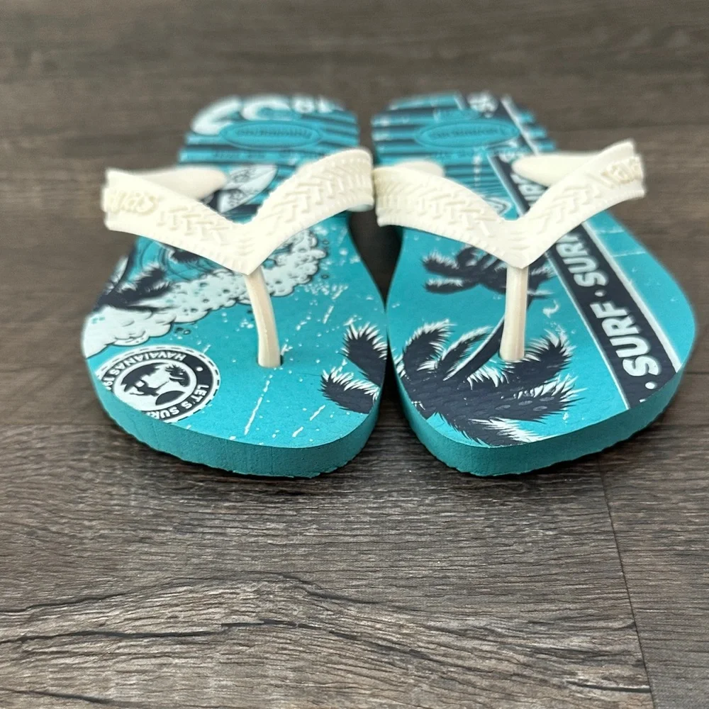 Havaianas Toddler‎ 10C Teal Blue Surf Thong Flip-Flop Sandals